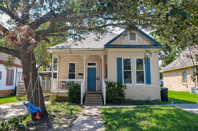 bungalow featuring a porch