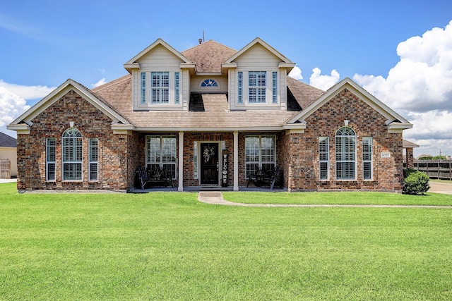 front of property featuring a front lawn