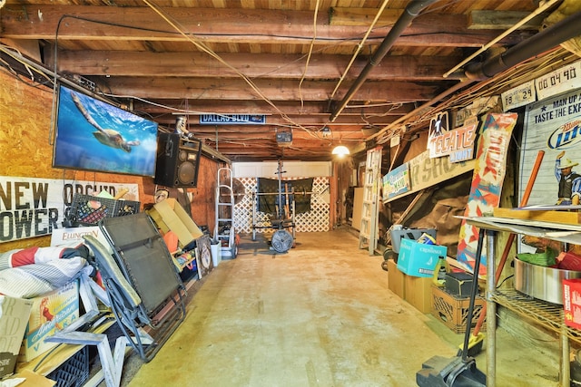 view of storage area