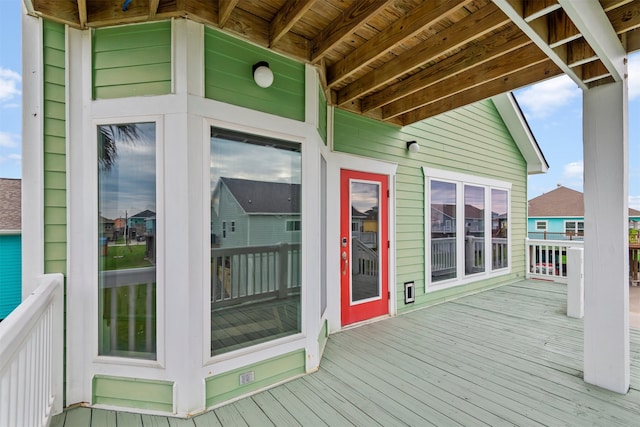 view of wooden deck