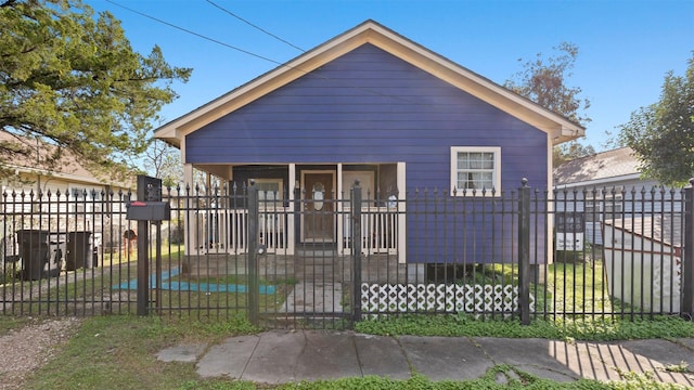 exterior space with a porch