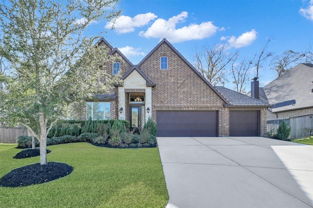 view of front of house with a front lawn