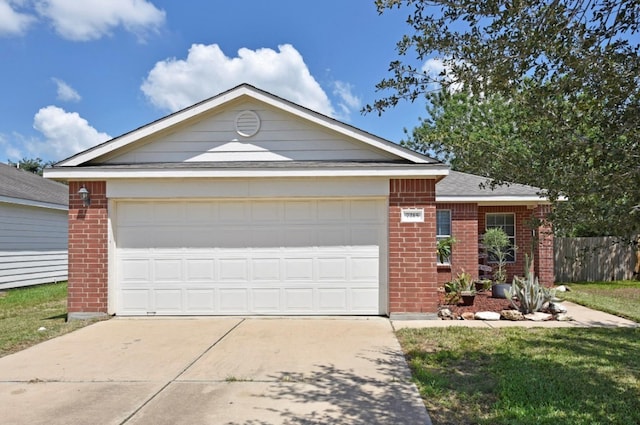 ranch-style house with a garage