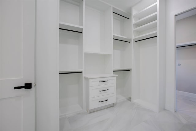 view of walk in closet