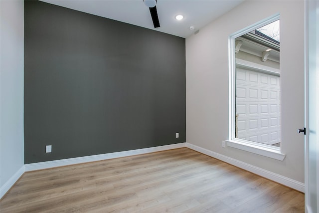 empty room featuring light wood-type flooring