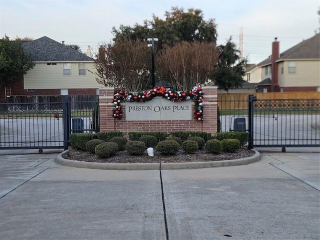 view of community sign