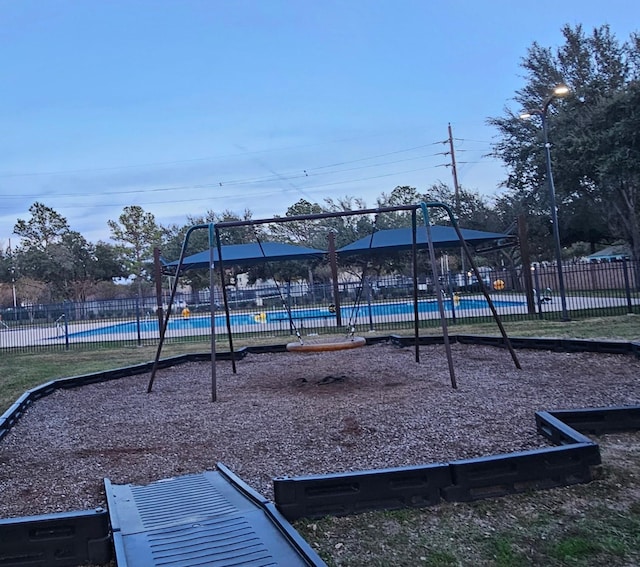 view of play area with a community pool