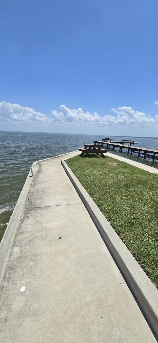 water view featuring a boat dock