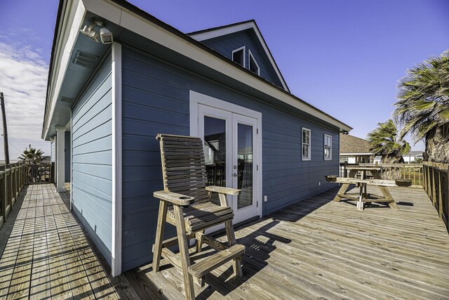 deck with french doors