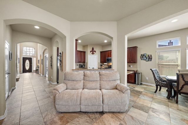 living room with a wealth of natural light