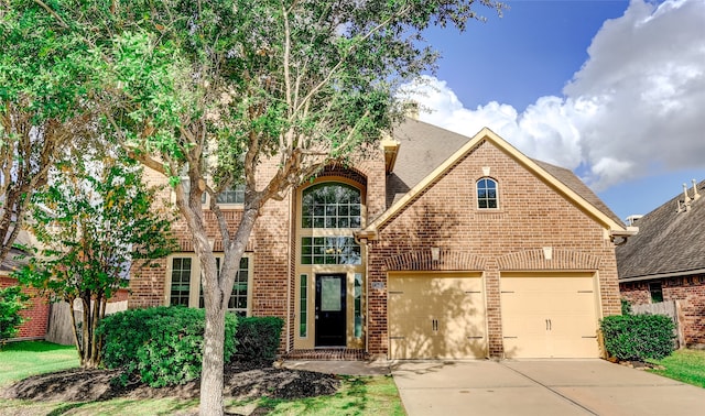 view of front of home featuring a garage