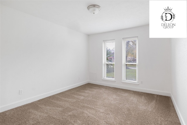 spare room featuring carpet flooring