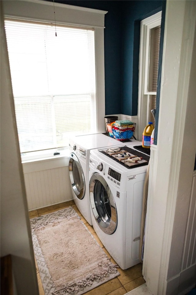 laundry area featuring independent washer and dryer