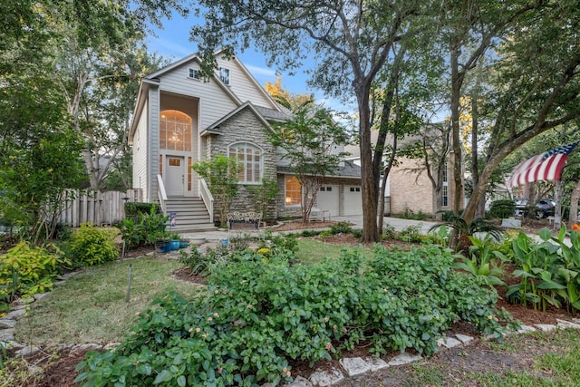 view of front of house featuring a garage