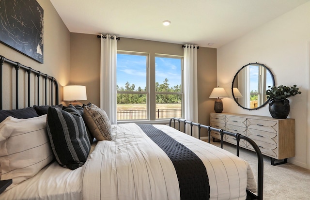 bedroom with carpet floors