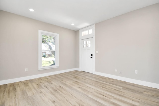 entryway featuring light hardwood / wood-style flooring