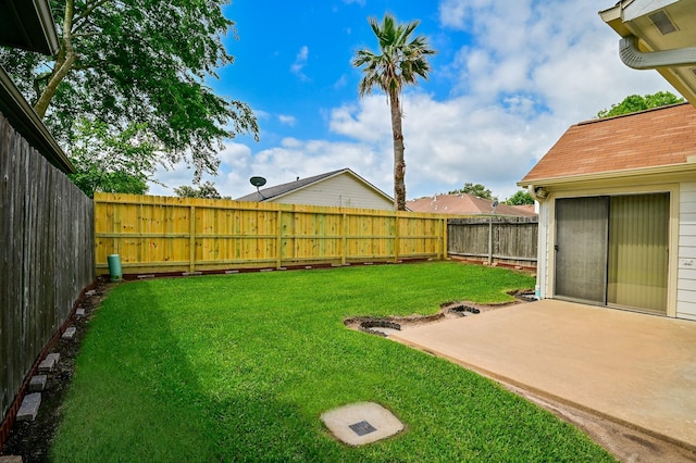 view of yard featuring a patio