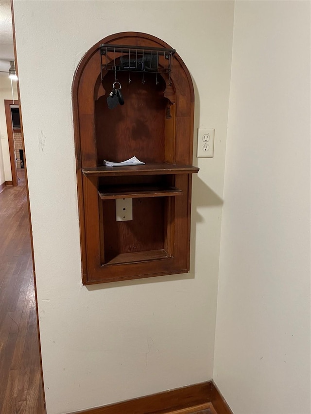 room details featuring hardwood / wood-style flooring