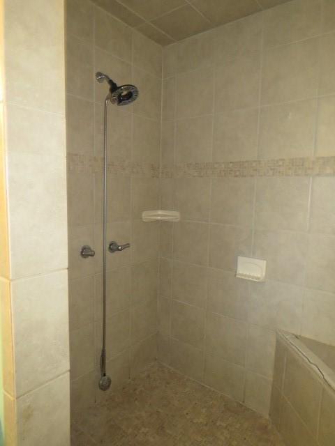 bathroom with tiled shower