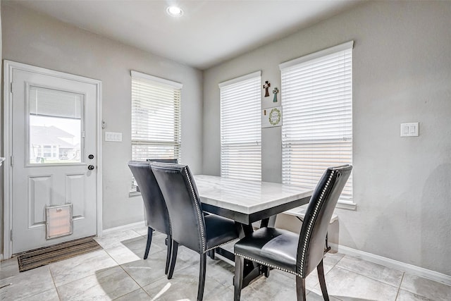 view of dining room