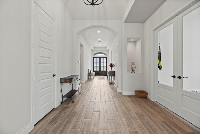 foyer entrance with french doors