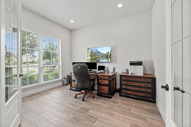 office space with a wealth of natural light and french doors