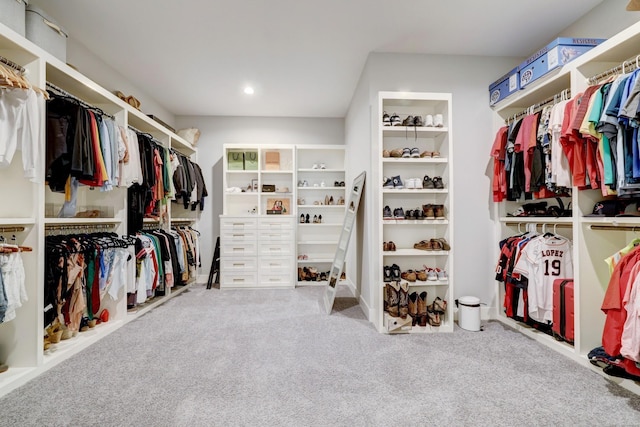 spacious closet with carpet flooring