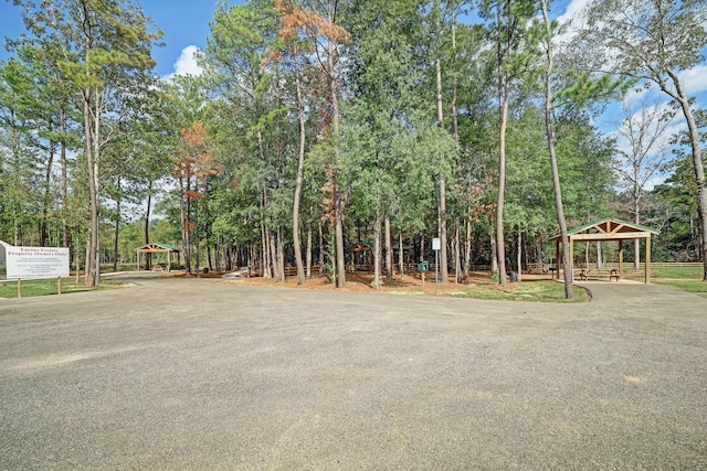 exterior space featuring a gazebo