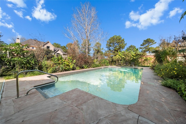 view of pool featuring a patio