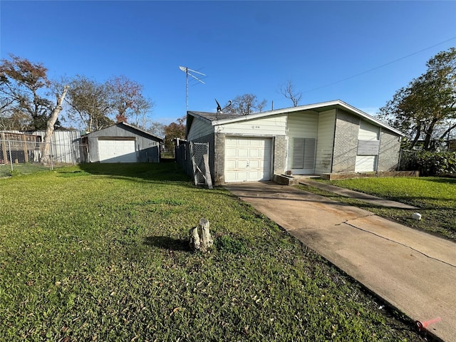 exterior space with a front lawn