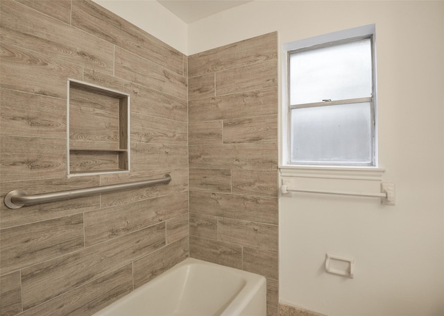 bathroom with a washtub