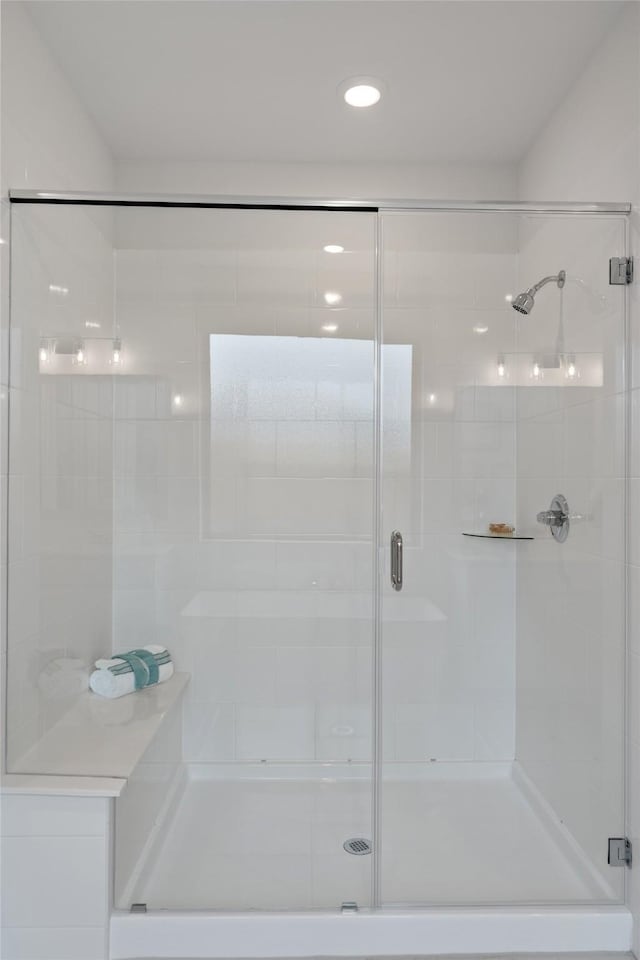 bathroom with an enclosed shower