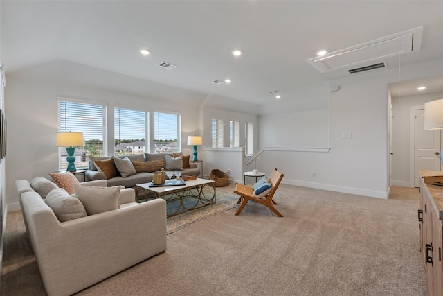 view of carpeted living room