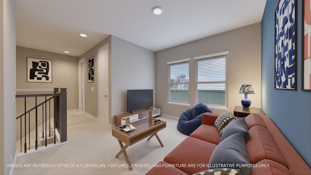 view of carpeted living room