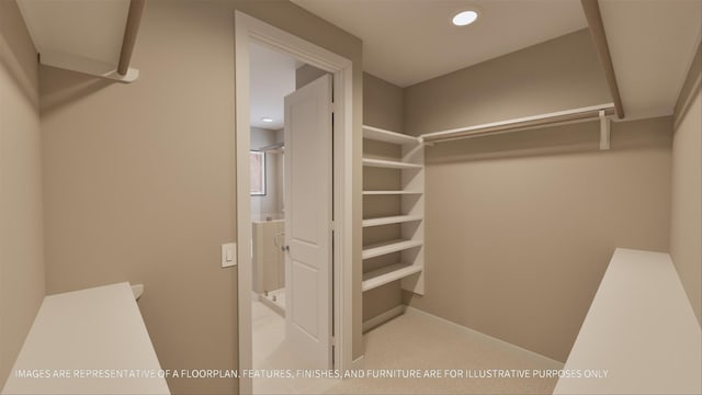 view of walk in closet