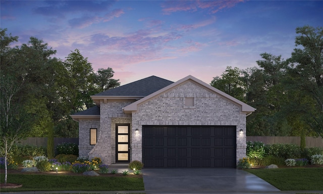 view of front of house featuring a garage