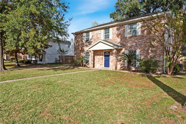 view of front of property with a front yard