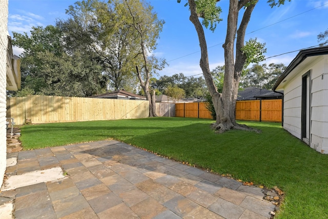 view of yard with a patio area