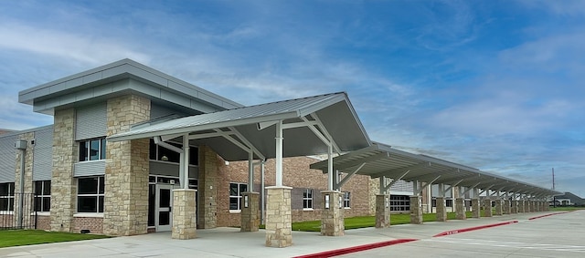 view of parking / parking lot