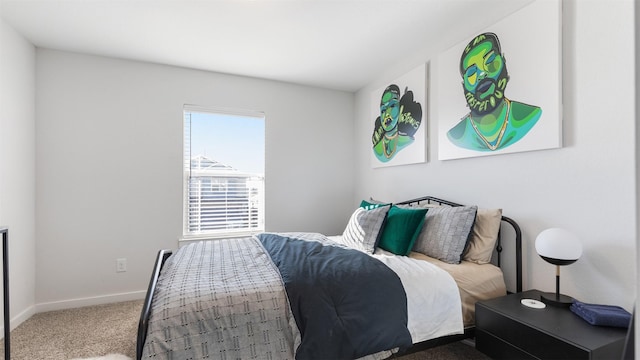 bedroom featuring carpet