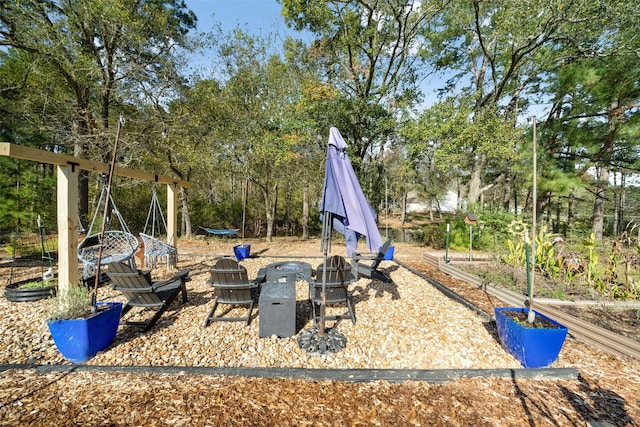 view of play area