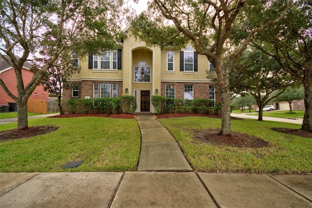 view of front of property with a front yard