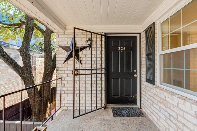 view of doorway to property