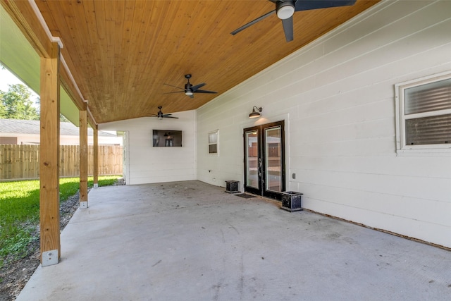 view of patio featuring french doors