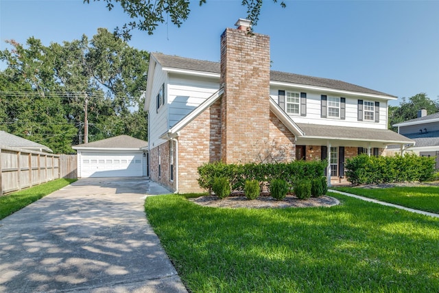 view of front of house with a front yard