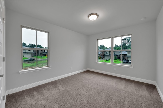 spare room featuring carpet