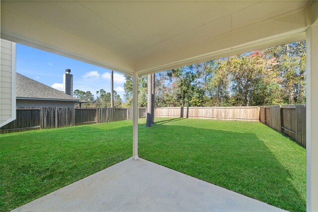 view of yard featuring a patio area