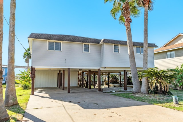 beach home with a carport