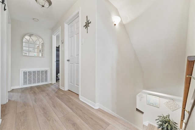 hall featuring light hardwood / wood-style flooring