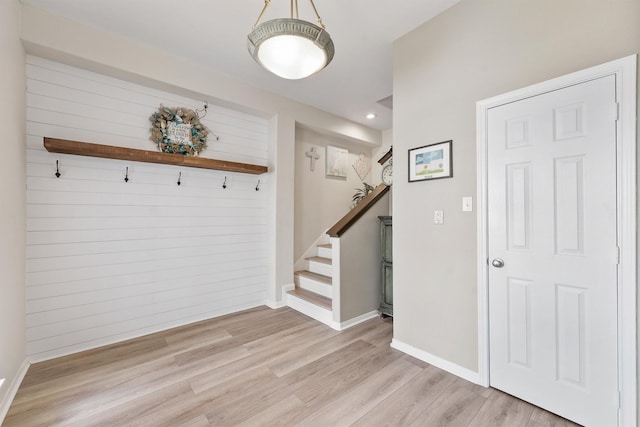 entryway featuring light hardwood / wood-style flooring